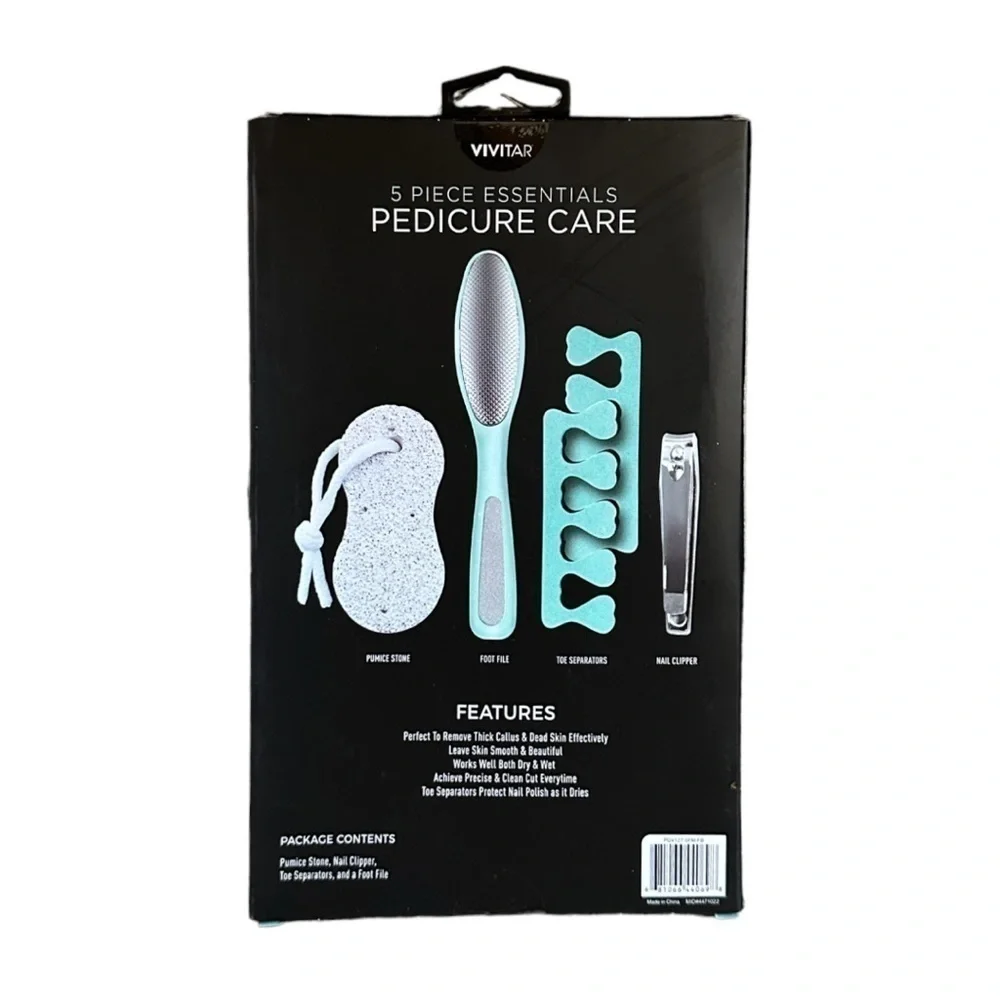 🌺 Vivitar Simply Beautiful 5 Piece Essentials Pedicure Kit NIB